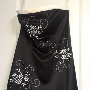 Strapless corset back formal dress
